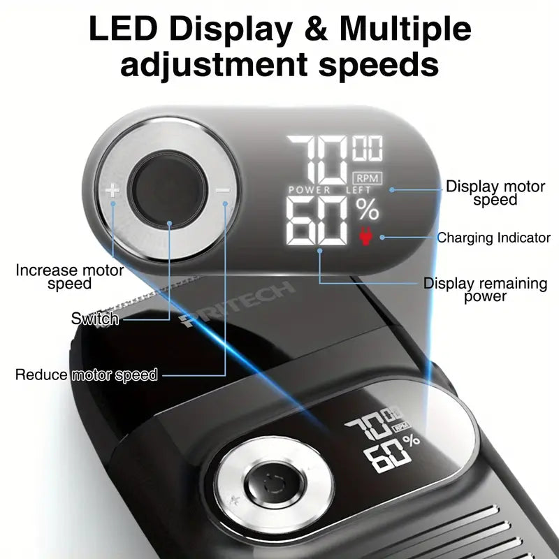 alt="2-in-1 Electric Foil and Bald Shaver for Men rechargeable grooming kit"